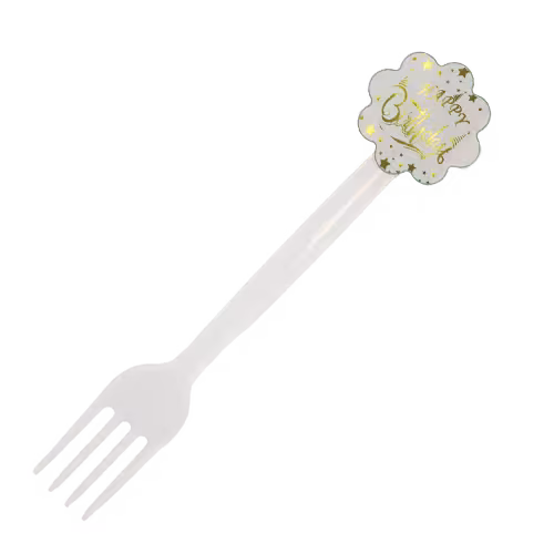 چنگال یکبارمصرف طلاکوب ستاره