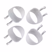 اهرم فلزی دستگیره داخلی کوییک رنگ سفید ساده مجموعه 4 عددی