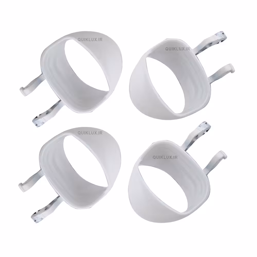 اهرم فلزی دستگیره داخلی کوییک رنگ سفید ساده مجموعه 4 عددی