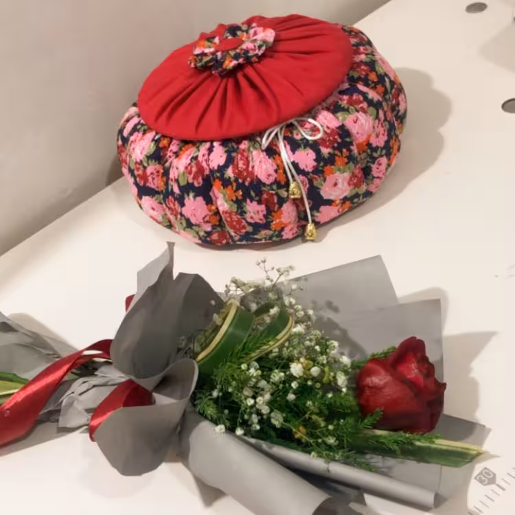 سبد پفی گرد دردار سایز بزرگ