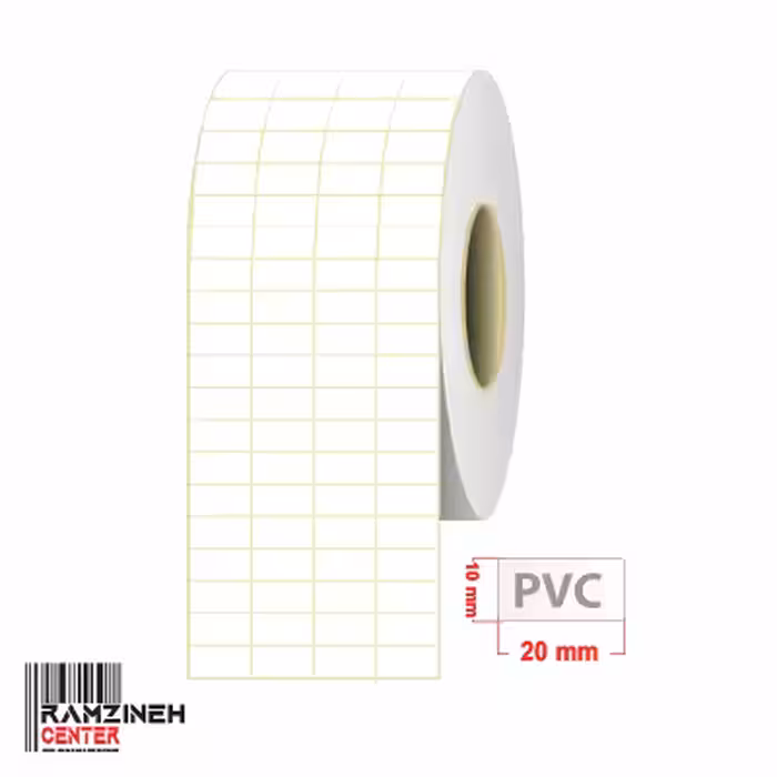 لیبل PVC سایز 20*10 میلیمتر چهار ردیفه
