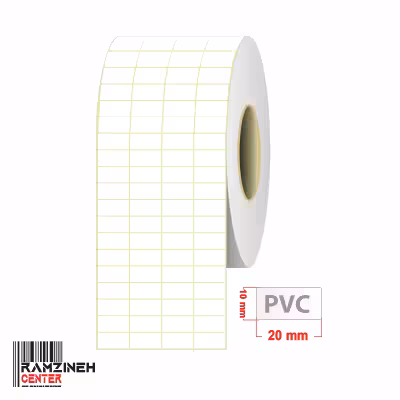 لیبل PVC سایز 20*10 میلیمتر چهار ردیفه