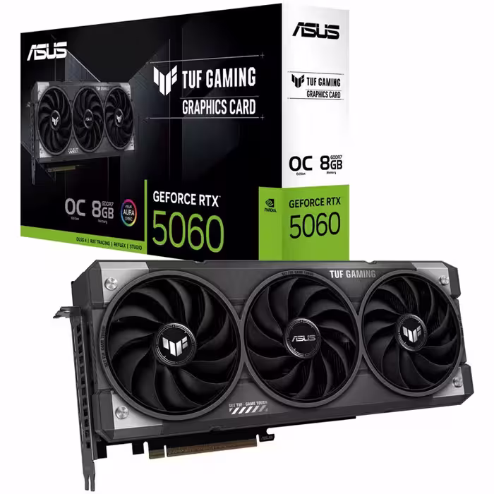 کارت گرافیک ایسوس مدل TUF Gaming GeForce RTX 5060 OC Edition با ظرفیت 8 گیگابایت GDDR7