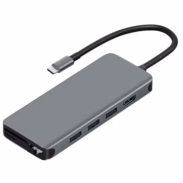 هاب تایپ سی 12 پورت ویوو مدل WiWU Alpha 12 in 1 Usb Type C Hub