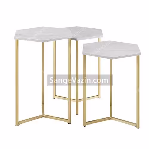 میز سنگی جلو مبلی – عسلی هگزا