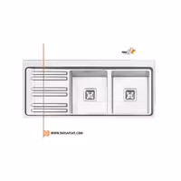 سینک ظرفشویی ایلیااستیل مدل 2080