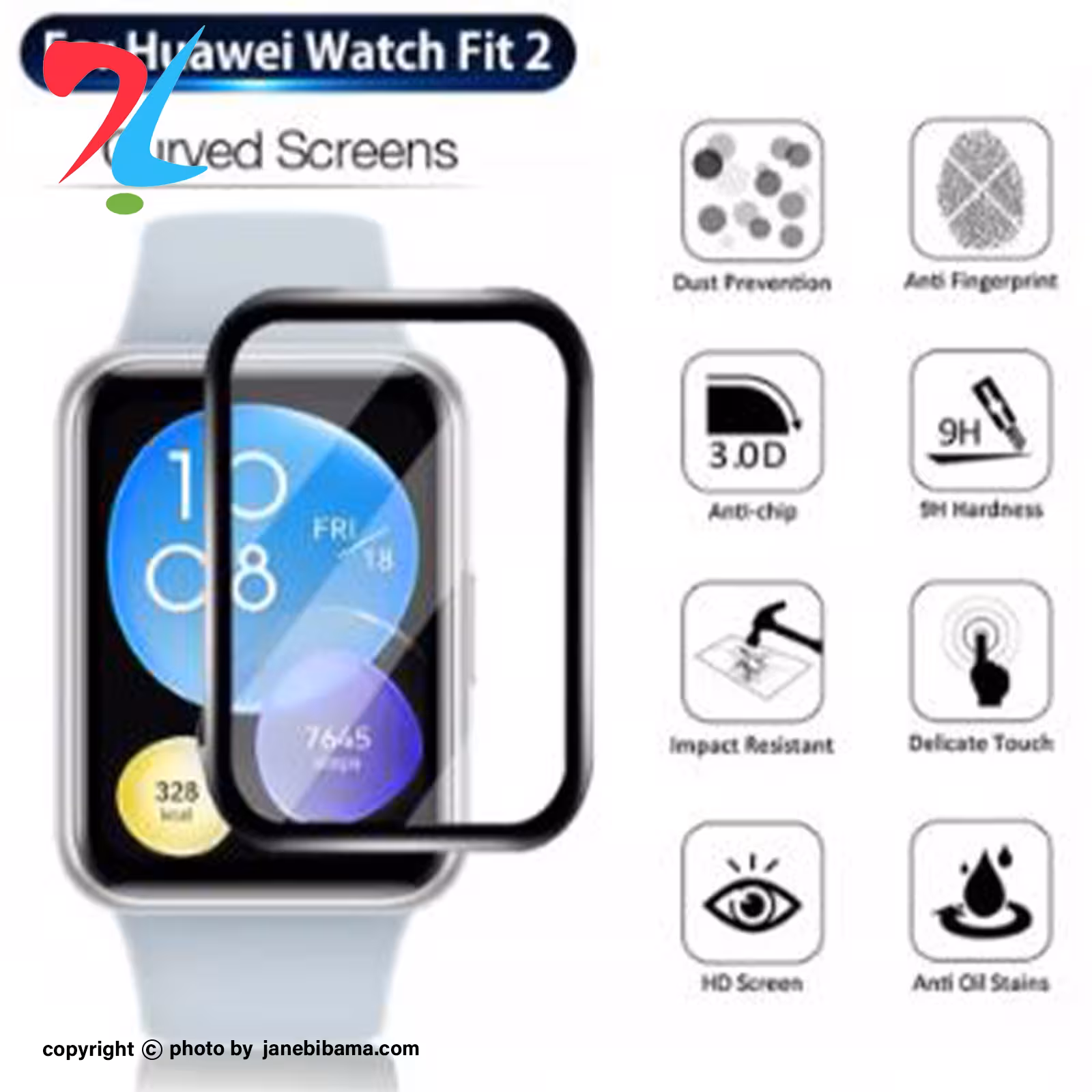 گلس نانو سرامیک ساعت هوشمند هواوی آنر بند فیت  Glass nano Huawei honor band FIT2