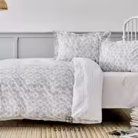 روتختی طوسی طرح‌دار کاوری دونفره مدل Amanda