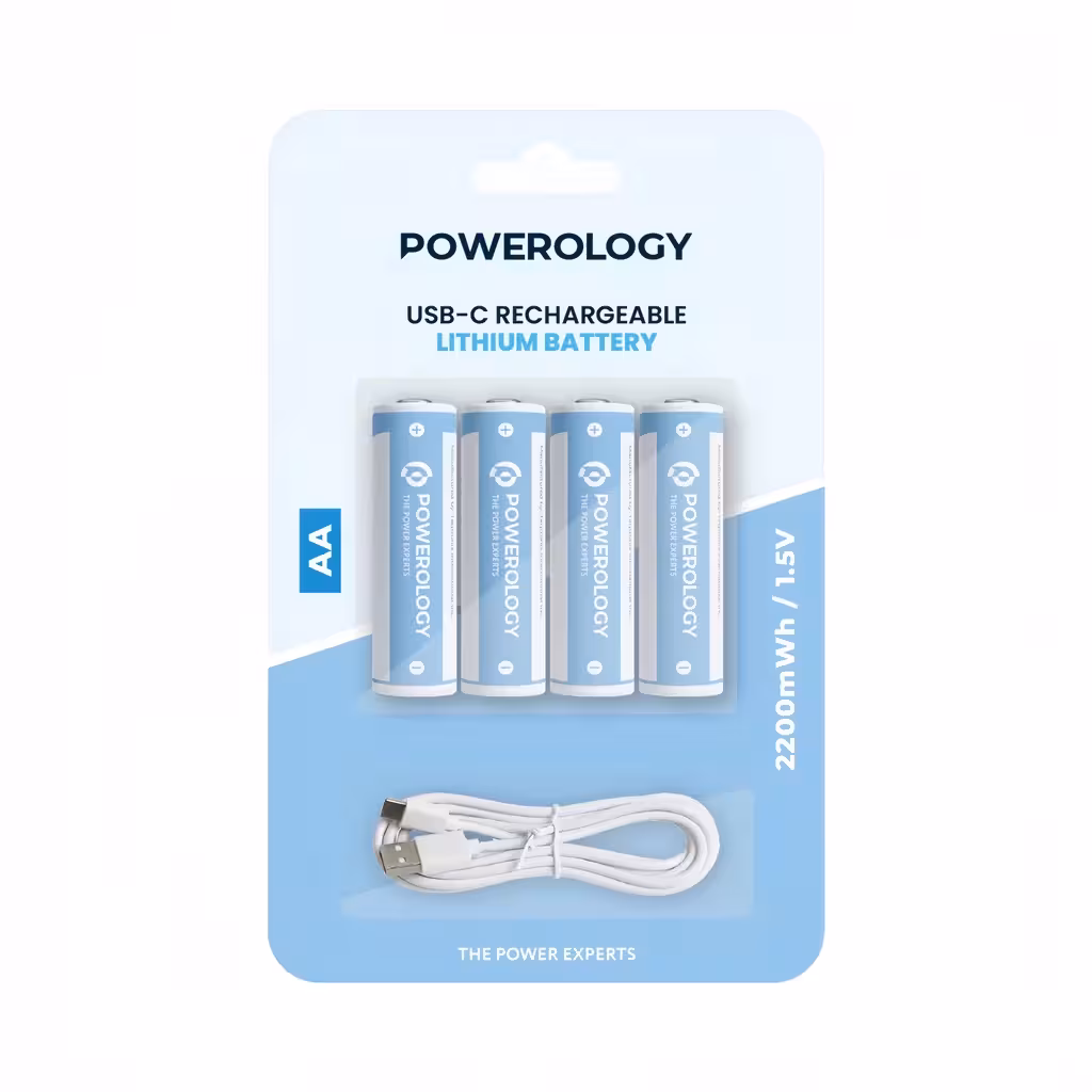 باتری قلمی قابل شارژ پاورولوژی مدل PAAV2 بسته چهار عددی