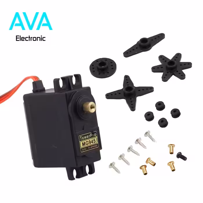 سروو موتور دنده فلزی MG945 با زاویه چرخش 180 درجه و گشتاور 12Kg