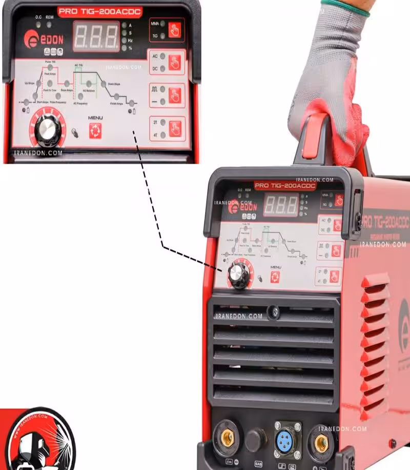 دستگاه جوش اینورتر AC DC 200 آمپر ادون edon مدل TIG 200 AC