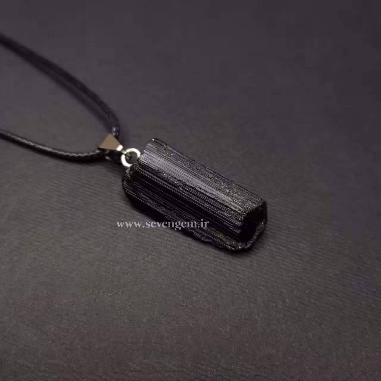 گردنبند سنگ تورمالین سیاه (کد125)