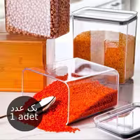 بانکه مستطیلی شفاف اکرولیک کیولوکس  2.6 لیتری کد LN-4089
