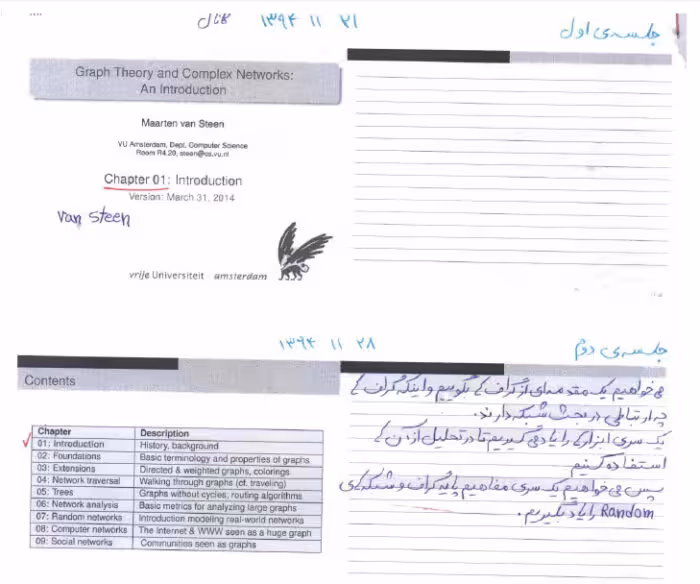 pdf جزوه شبکه پیچیده پویا دکتر محمدزاده