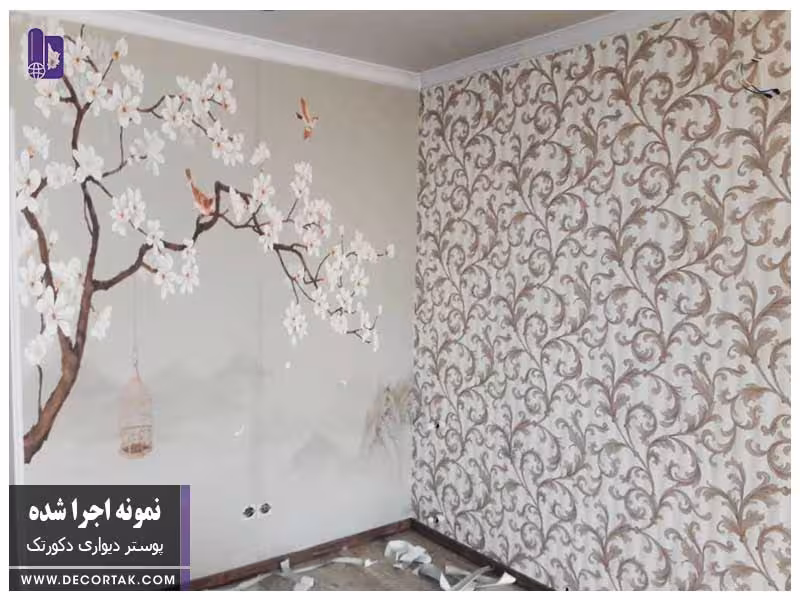 پوستر دیواری اجرا شده طرح درخت