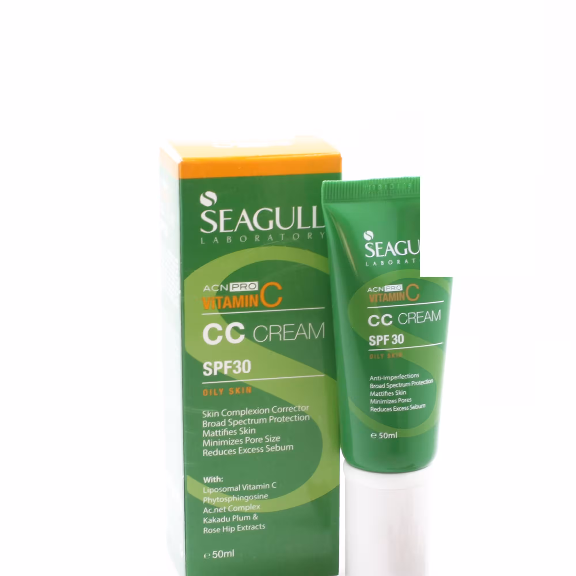 کرم رنگی متعادل کننده چربی SPF30 سی گل CC CREAM SEAGULL