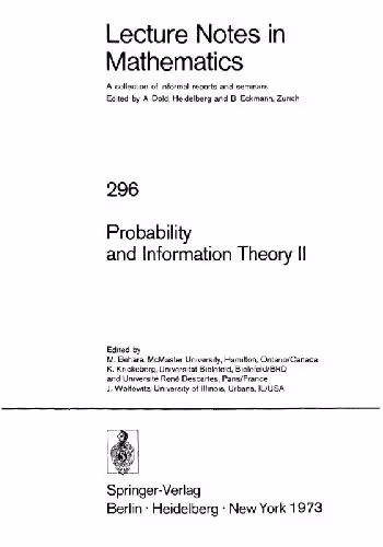 خرید و دانلود نسخه کامل کتاب Probability And Information Theory II
