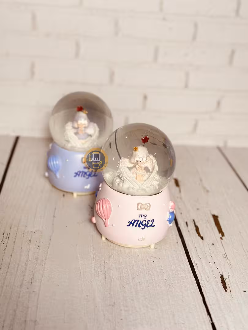 گوی موزیکال پمپی چراغدار بزرگ طرح فرشته کد 7433