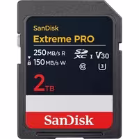 کارت حافظه SDXC سن‌دیسک مدل Extreme PRO V30 استاندارد UHS-I U3 سرعت 250MB/s ظرفیت 2 ترابایت