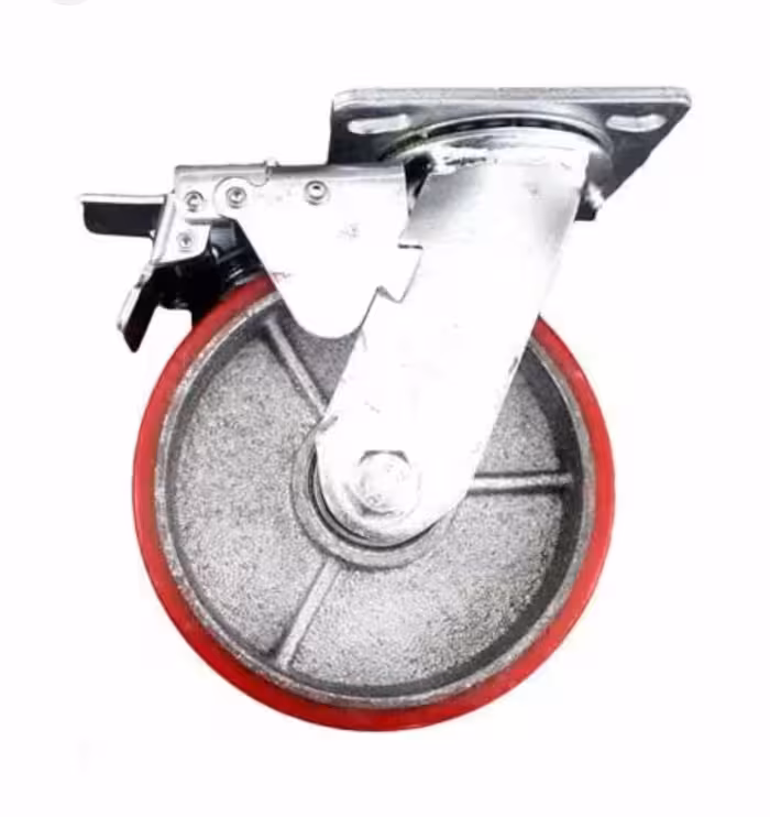 چرخ پلی یورتان سایز 20 ترمزدار با تحمل وزن بالا و ضمانت تعویض