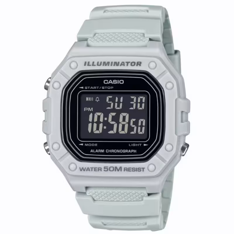 ساعت مچی مردانه کاسیو مدل W218H-8B با بند لاستیکی اسپرت