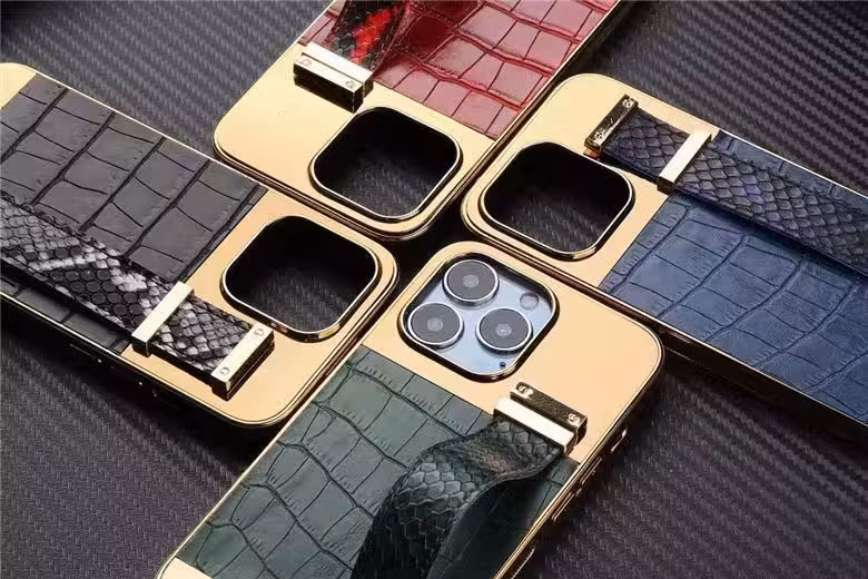 قاب ایفون 11 پرومکس پشت چرمی هلدر دار