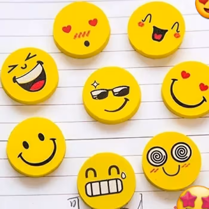 پاک کن طرح ایموجی در طرحهای مختلف و دلبر