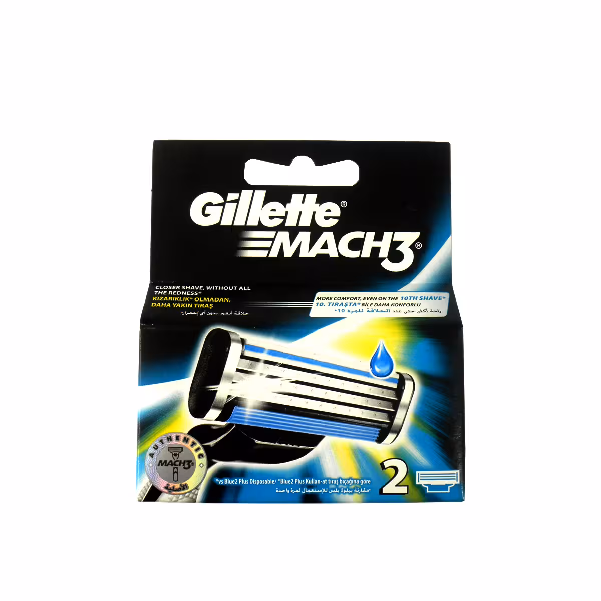 تیغ یدک ژیلت مدل Mach 3 بسته 4 عددی دارای ضمانت اصالت کالا