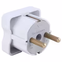 دوشاخه برق ارت دار برنجی پارسا