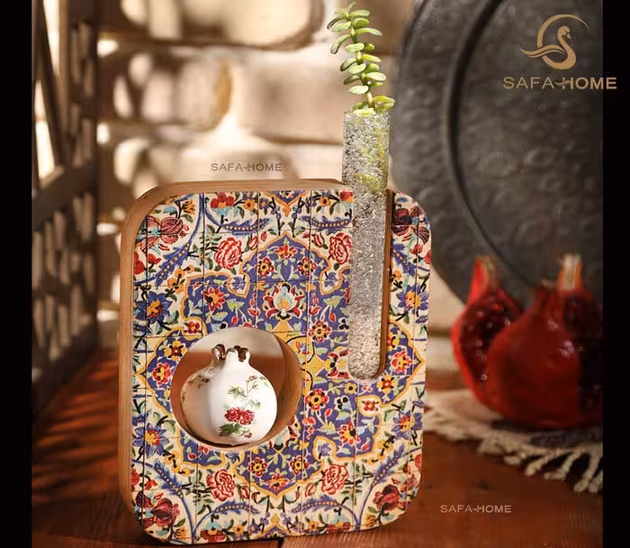 گلدان دکوری طرح نقش جهان