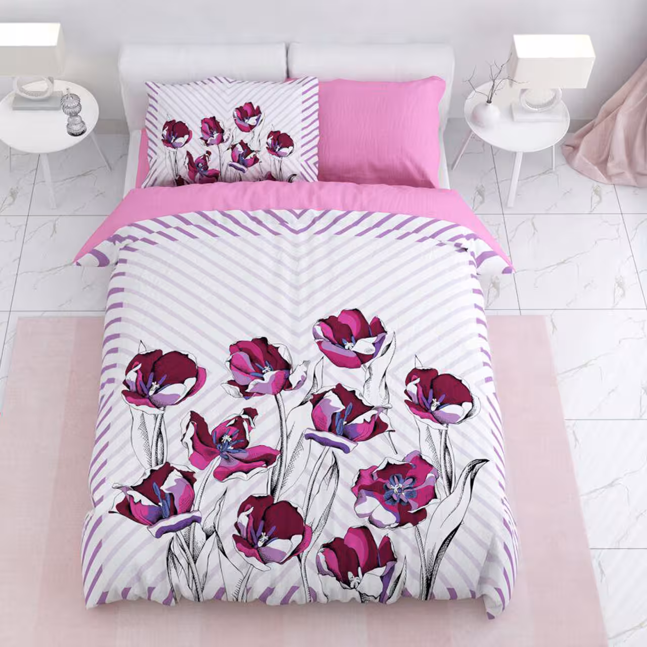 سرویس لحاف روتختی ترکسان یک نفره 4 تیکه کد D84