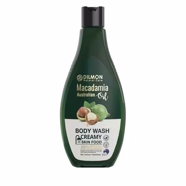 شامپو بدن کرمی روغن ماکادمیا دیلمون 415 میلی لیتر | Dilmon Macadamia Oil Face Wash Creamy 415 ml