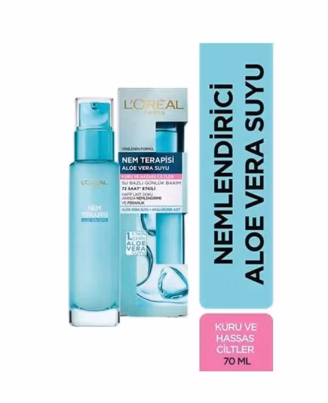سرم آبرسان لورآل پوست خشک و حساس حاوی آلوئه ورا حجم 70 میل