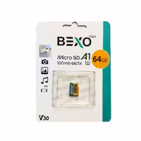 کارت حافظه micro sd بکسو مدل 667x کلاس 10 استانداردUHS-IU1 سرعت 100mb ظرفیت 64 گیگابایت