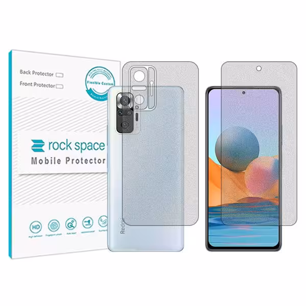 گلس صفحه نمایش و پشت گوشی ریلمی C11 (2021) مدل نانو هیدروژل گیمینگ برند راک اسپیس کد SS