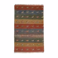 گبه دستباف نیم متری طرح قشقایی کد 4030327