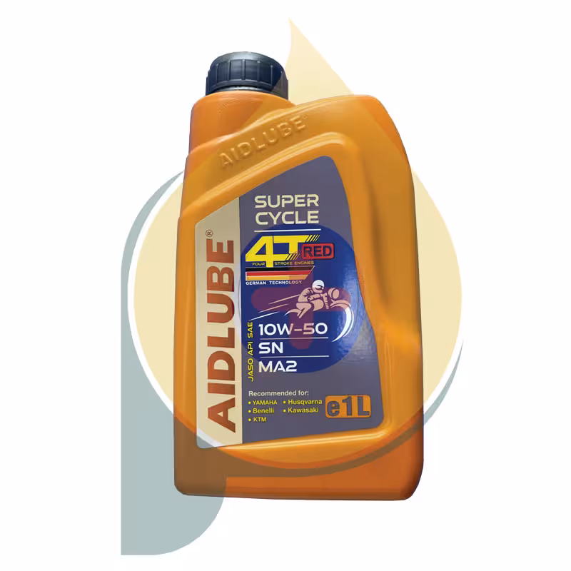 روغن موتور ایدلوب Aidlube مدل SN JASO MA2 حجم 1 لیتر (10w-50)