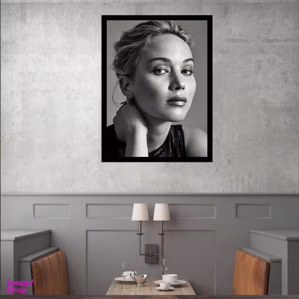 تابلو بکلیت طرح مشاهیر سینما جنیفر لارنس مدل قاب شاسی B-S10218