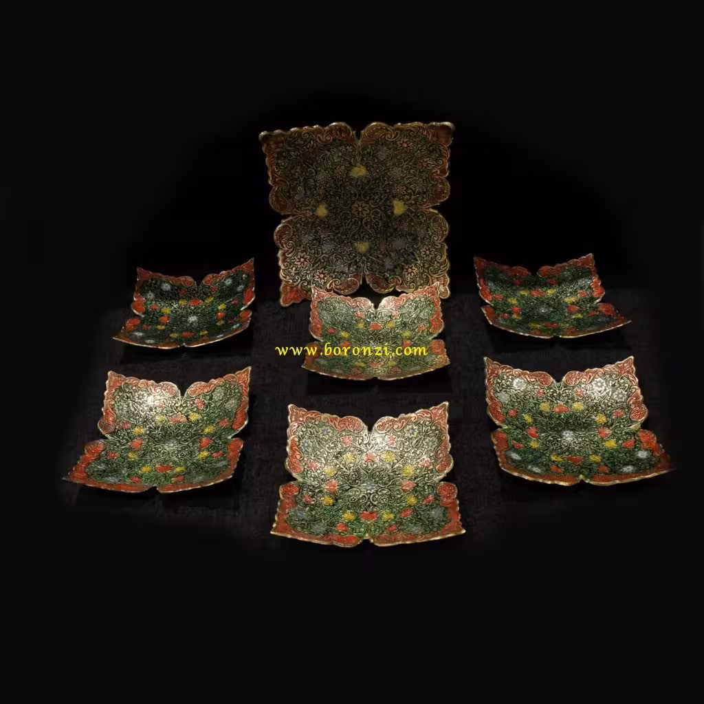 ست هفت سین چهارگوشه برنجی