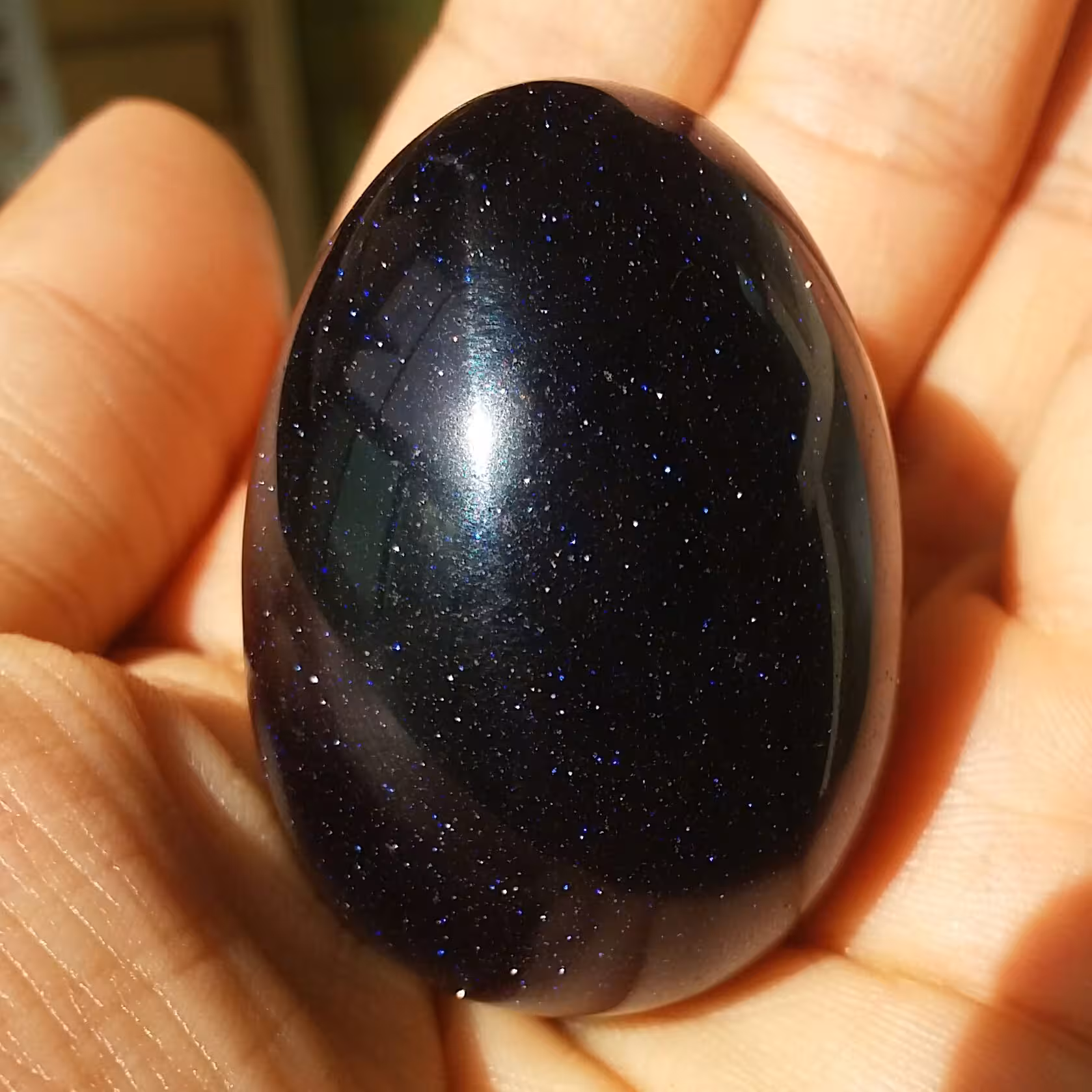 گوی تخم مرغی دلربا سورمه ای پولیش خورده فوق کلکسیونی بسیار خاص و بی نظیر