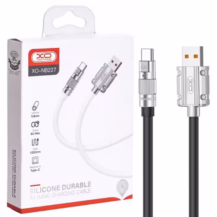 کابل تایپ سی فست شارژ XO XO-NB227C 6A 1.2m