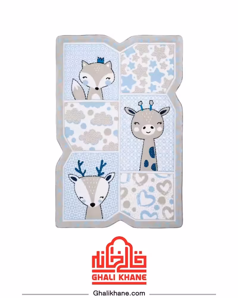 فرش فانتزی کودک زرباف طرح هپی زو