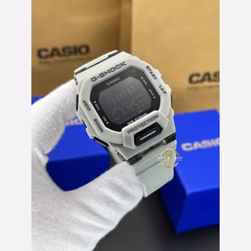 ساعت مچی دیجیتالی جیشاک صفحه مشکی بند طوسی