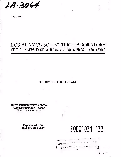 خرید و دانلود نسخه کامل کتاب Theory of the fireball