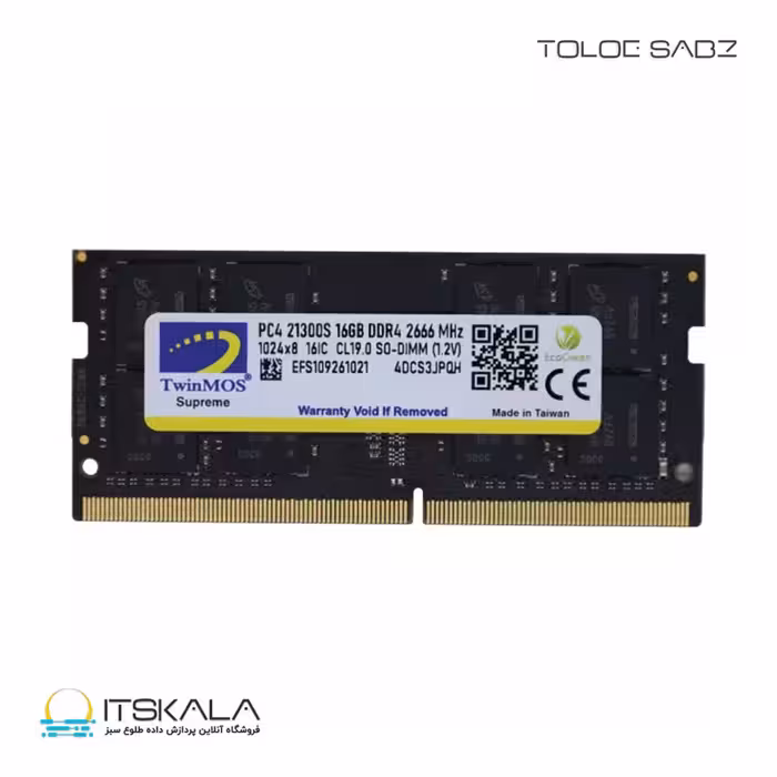 قیمت و خرید رم نوت بوک TwinMOS 2666MHz DDR4 SO DIMM 16GB | ITSKALA