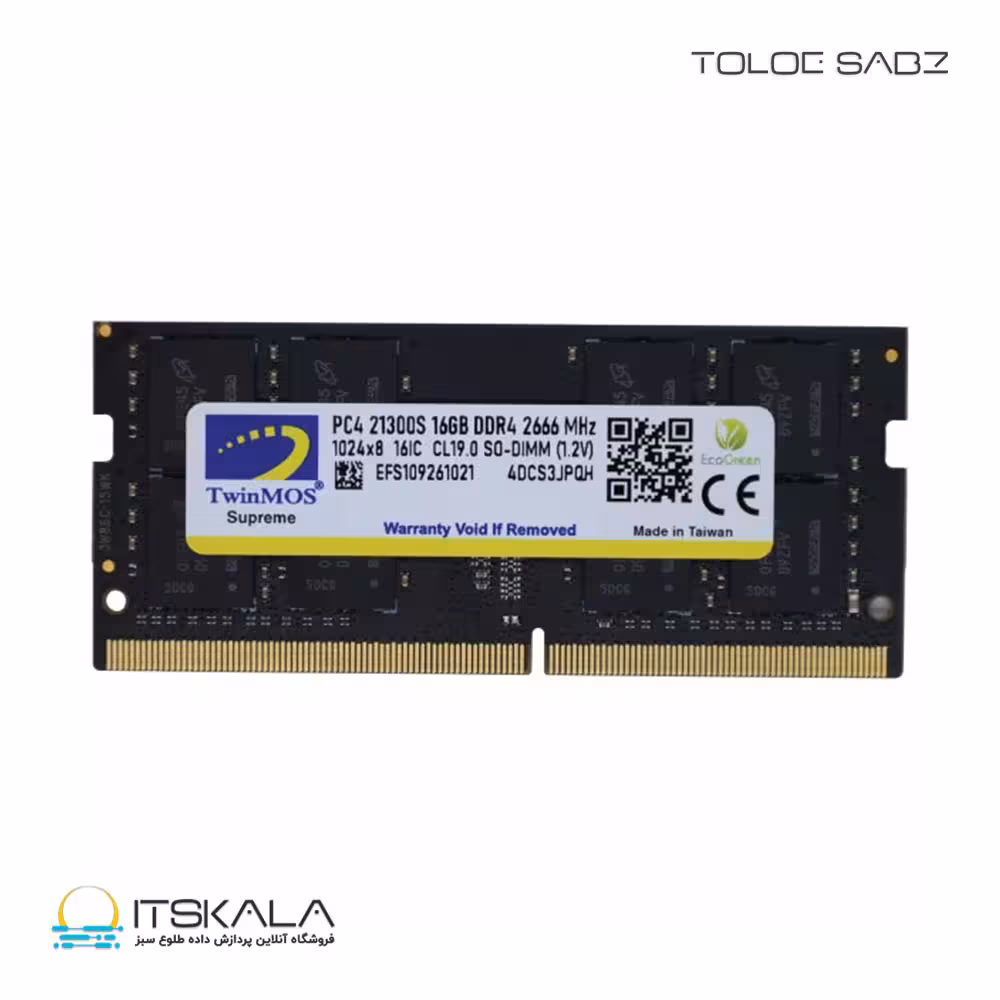 قیمت و خرید رم نوت بوک TwinMOS 2666MHz DDR4 SO DIMM 16GB | ITSKALA