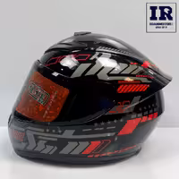 کلاه کاسکت فک ثابت کایک Qike - طرح agv مشکی قرمز