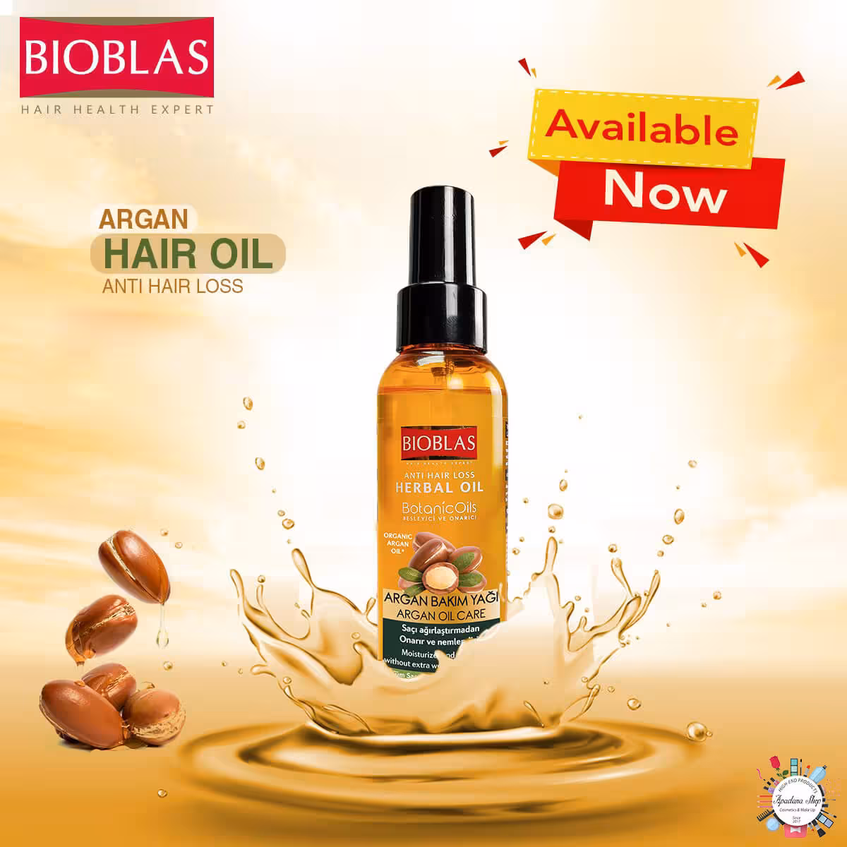 روغن مو آرگان بیوبلاس حجم 100 میل