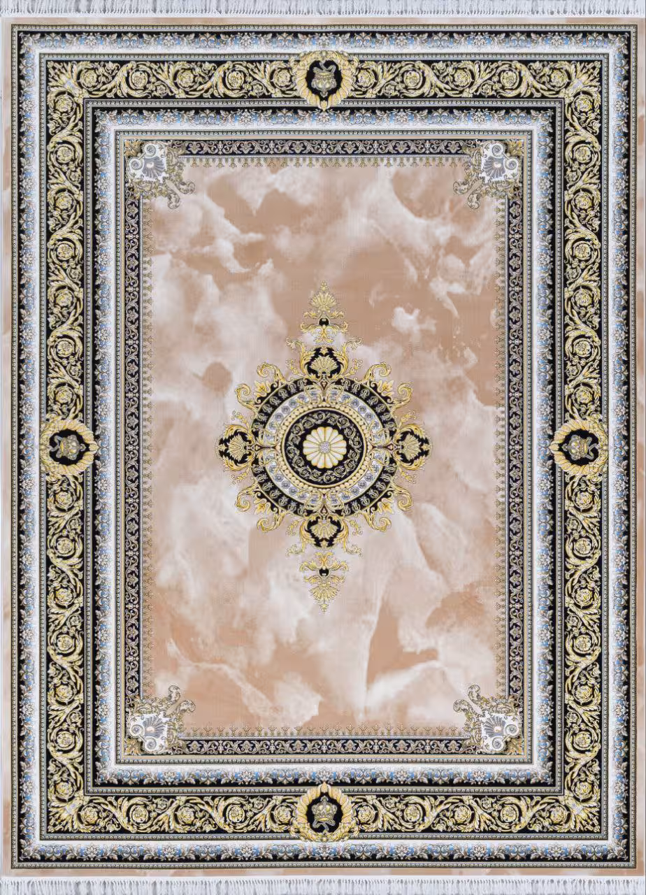 فرش  صادراتی1200شانه کاشان تراکم 3600صددرصد اکرولیک  شاهکار mg