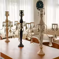 شمعدان پنج شعله چوبی